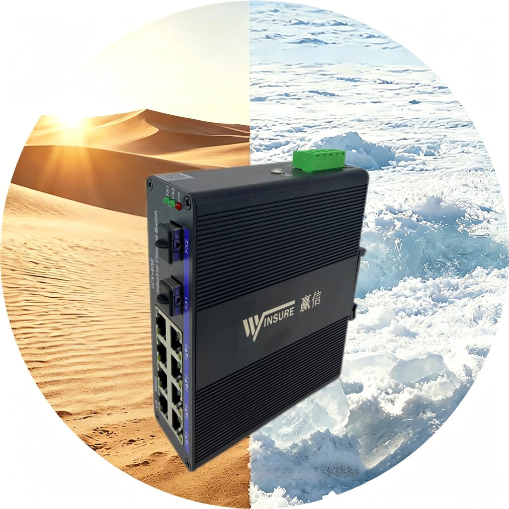 wsCom3010-2GST-8G/DC-INT industrial fiber optic media converter – Winsure