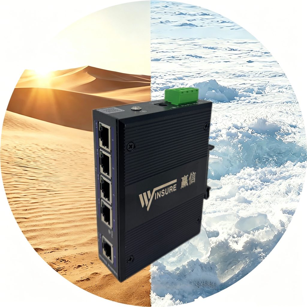 wsCom105-5TX/DC-INT unmanaged industrial Ethernet switch – Winsure