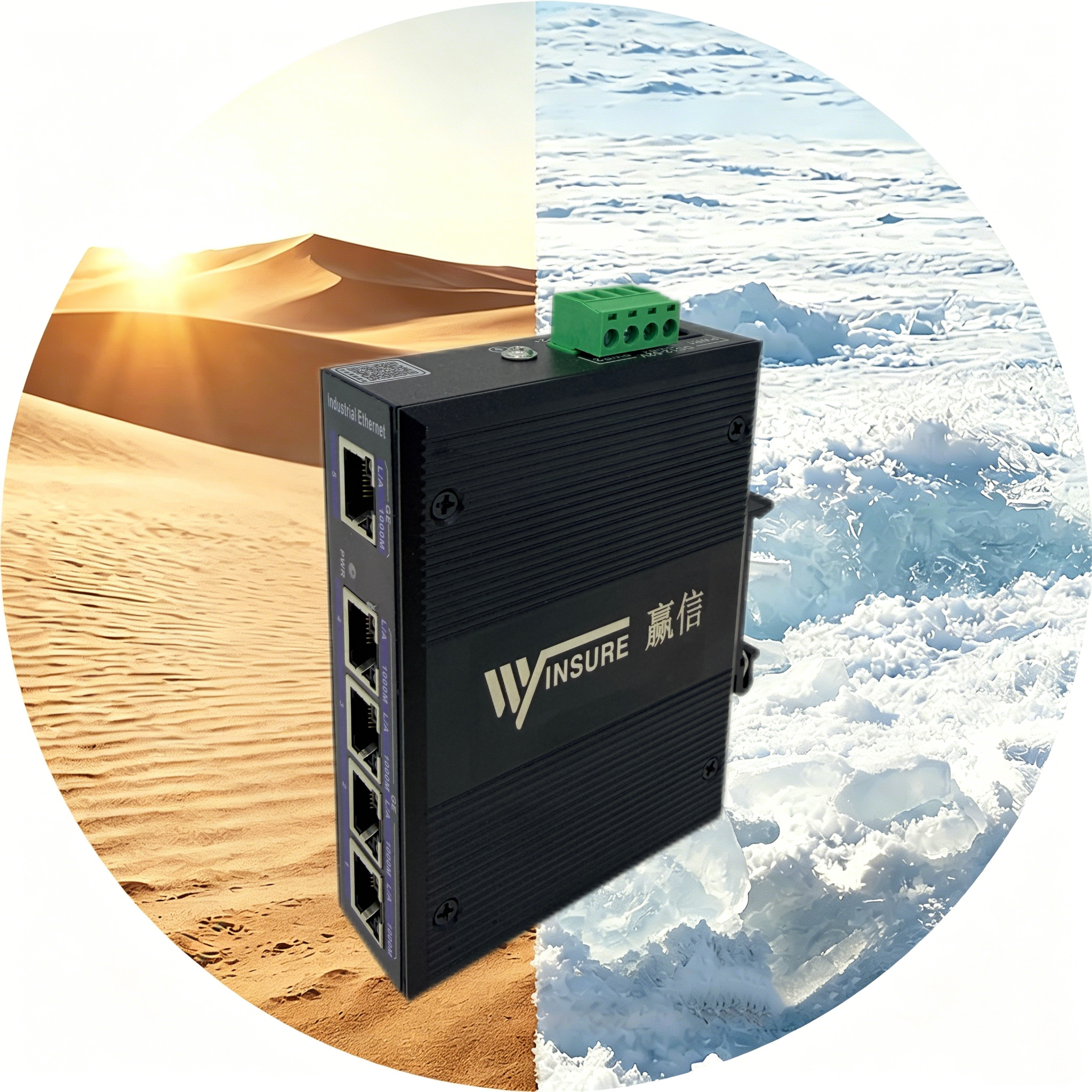 wsCom1005-5G/DC-INT unmanaged industrial Ethernet switch – Winsure