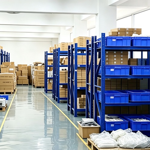 Winsure component warehouse with stocked shelves