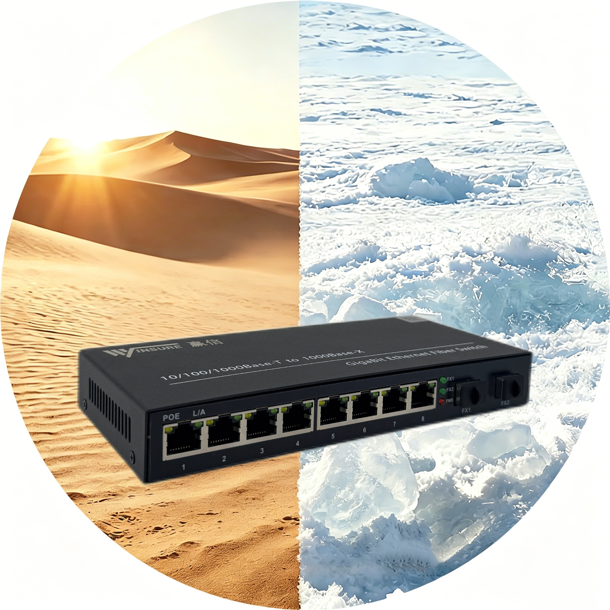 WS3010-2GSFP-8G/DC-INT commercial Ethernet switch – Winsure