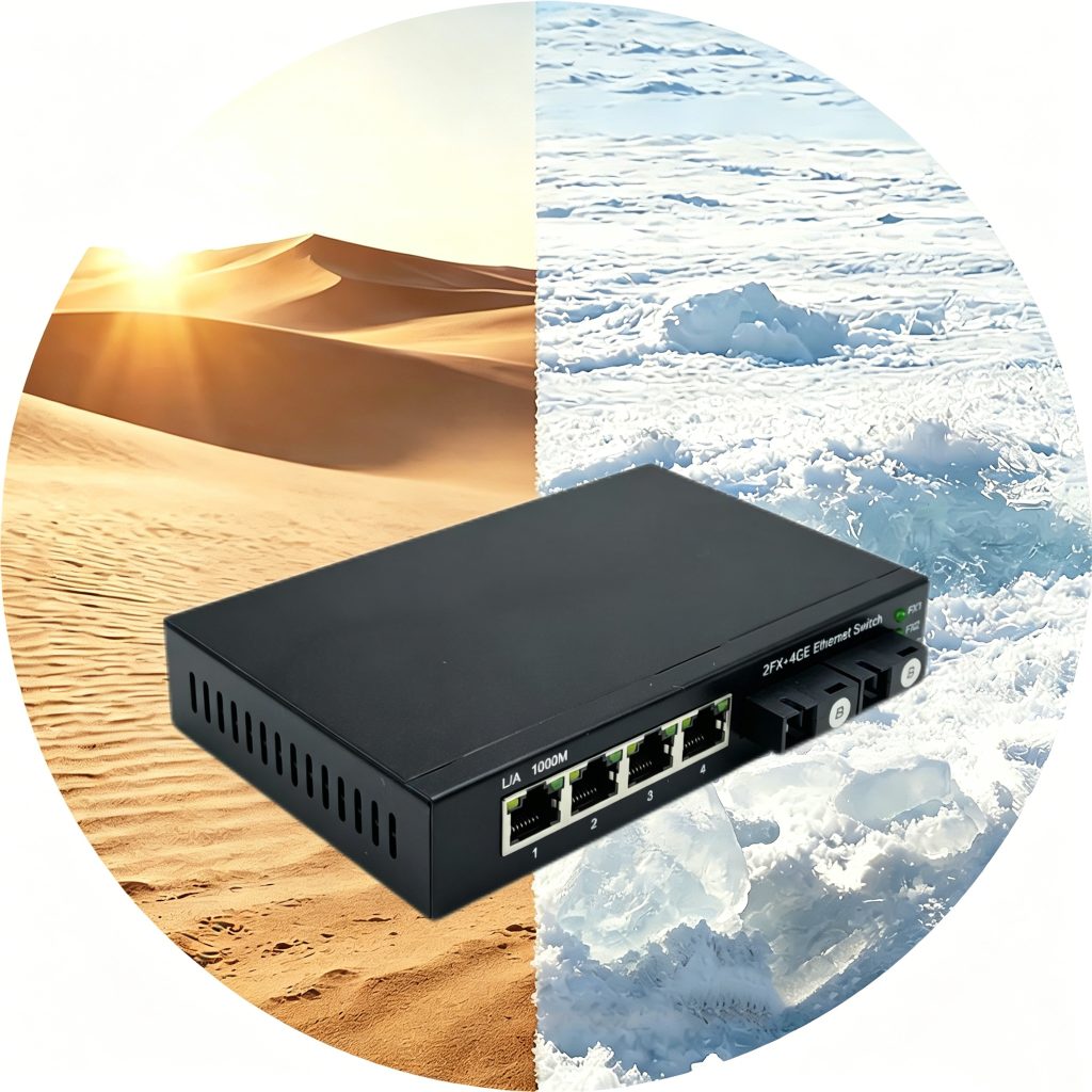 WS1005-2GSC-4G/DC-INT carrier-grade fiber optic media converter – Winsure