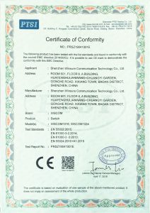 CE certificate PRSZ19041001E